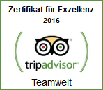 auch 2016: Tripadvisor „Exzellenz-Gewinner“