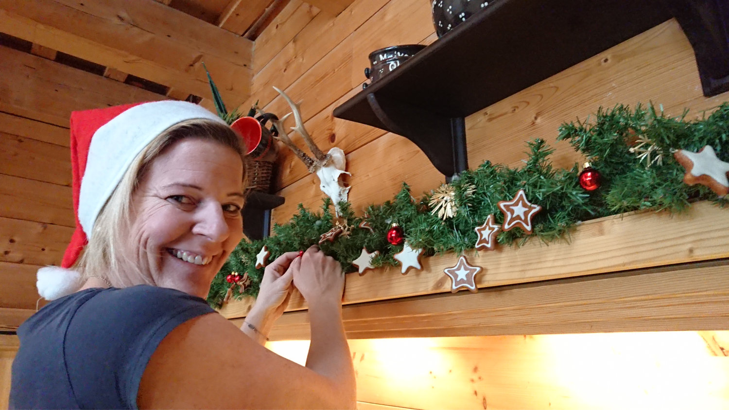 Eventscheune weihnachtlich dekoriert
