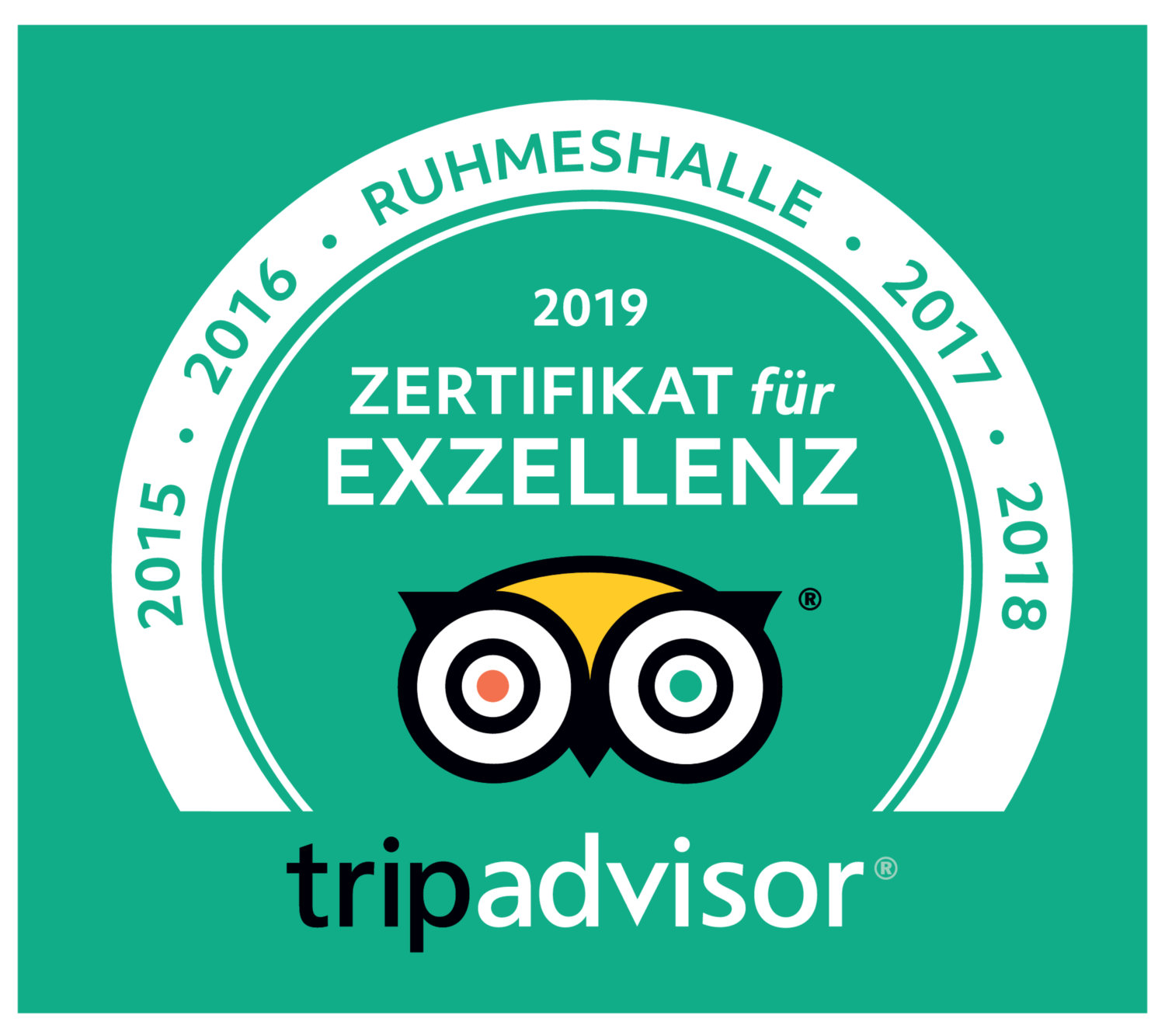 Bewertungs-Auszeichnung für Teamwelt von Tripadvisor